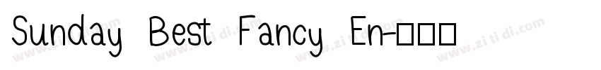 Sunday Best Fancy En字体转换